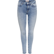 Damen Jeans Only Blush Mid Waist Skinny Ankle Jeans - Blue/Medium Blue Denim