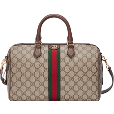 Gucci Ophidia GG Medium Top Handle Bag - Beige/Ebony