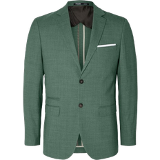 Herre Dressjakker Selected Homme Slim Fit Single Dress Blazer - Light Green Melange