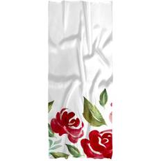 Ownta Chinese Painting Roses Pattern Breathable & Translucent Chiffon Silk Scarf - Multicolor