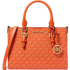 Orange Handbags Michael Kors Charlotte Small 2-in-1 Signature Logo Satchel - Poppy