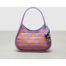 Coach Outlet Ergo Bag In Checkerboard Patchwork Upcrafted Leather Purple One Size