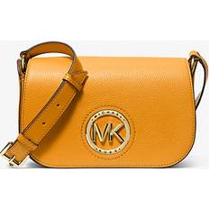 Orange Messenger Bags Michael Kors Samira Small Pebbled Leather Messenger Bag