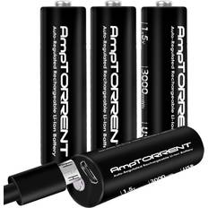 AA Lithium Rechargeable Batteries Compatible 4-pack