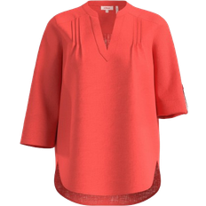 Damen - Orange Blusen s.Oliver 3/4 Sleeves Linen Blouse - Coral