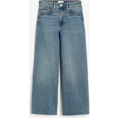 H&M Wide High Ankle Jeans - Medium Denim Blue