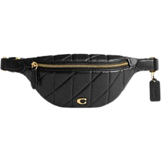 Black Bum Bags Coach Essential Belt Bag With Pillow Quilting - Brass/Black