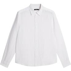 J.Lindeberg Slim LS Linen Melange Shirt - White