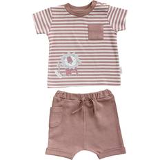 Purple Other Sets Andywawa Rose Zebra Print Striped Pocket Outfit Purple 1M-3M
