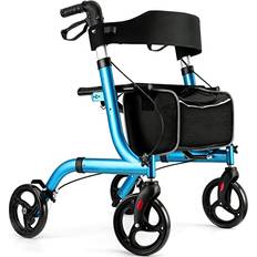 Walker Healconnex rollator for seniors-folding rollator with seat and. Blue