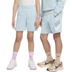 Nike Big Kid's Sportswear Club Fleece French Terry Shorts - Light Armory Blue/White/Ashen Slate