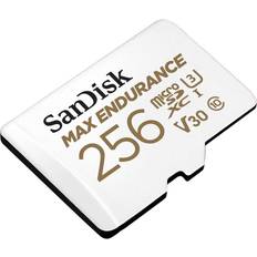 SanDisk 256 GB - microSDXC Minnekort SanDisk Max Endurance microSDXC Class 10 UHS-I U3 V30 100/40MB/s 256GB +SD adapter