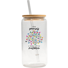Designs Direct Creative Group A Merry Little Meltdown Glass Jar with Straw 11fl oz
