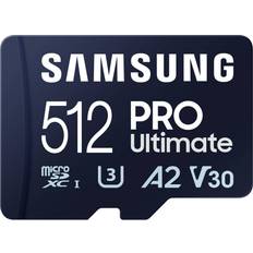 512 GB Minnekort på salg Samsung Pro Ultimate microSDXC UHS-I U3 V30 A2 512GB