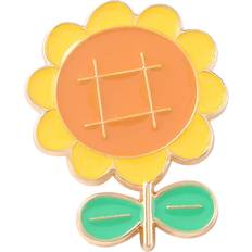 ZHIYU Sunflower Pin Brooches - Gold/Multicolour
