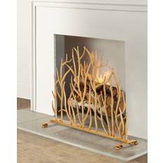 White Fireplace Accessories White Twig Branch Fireplace Screen WHITE