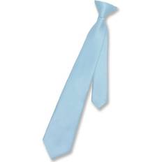 Ties & Bow Ties Children's Clothing Vesuvio Napoli Boy's CLIP-ON NeckTie Solid BABY BLUE Color Youth Neck Tie