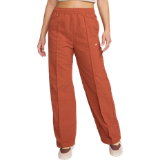 Orange Hosen Nike Women's Sportswear Everything Wovens Mid-Rise Open-Hem Pants - Burnt Sunrise/Sail
