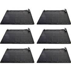 Solar Water Heaters Intex above ground swimming pool water heater solar mat 110000-btu black 6-pack