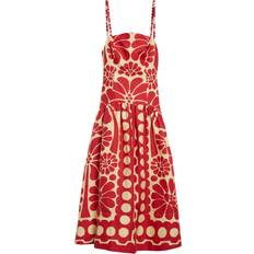 Women Dresses Farm Rio Palermo Sleeveless Midi Dress - Red