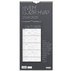 Veggkalendere Grieg Veggkalender Hvem Gjør Hva 24/25