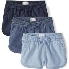 Girls Pants Children's Clothing The Children's Place Girl's Chambray Pull On Shorts 3-pack - Multi