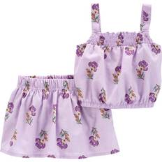 Purple Other Sets Carter's Baby Girl 2-Piece Floral Tank Top & Skort Set