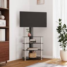 Sølv TV-benker vidaXL Corner Stand Black/Silver TV-benk 65.5x131cm