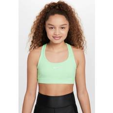 M Bralettes Children's Clothing Nike Girls' Dri-FIT Swoosh Sports Bra Vapor Green/White