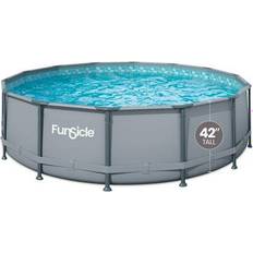 Funsicle Oasis Round Above Ground Metal Frame Swimming Pool 4.27x1.07m