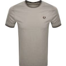 Fred Perry Twin Tipped T-shirt - Warm Grey/Carrington Brick