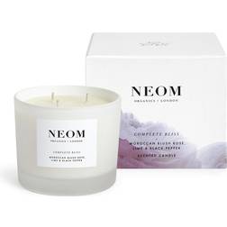 Neom Organics Complete Bliss 3 Wicks Scented Candle Moroccan Blush Rose Lime & Black Pepper Duftkerzen