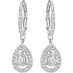 Swarovski Attract Light Pierced Earrings - Silver/Transparent
