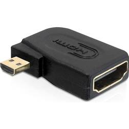 DeLock HDMI - Micro HDMI High Speed with Ethernet (angled) Adapter F-M