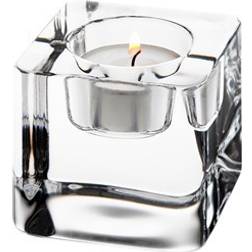 Orrefors Ice Cube Candle Holder 2.6"
