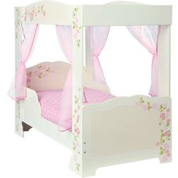 Worlds Apart Hello Home Rose 4 Poster Toddler Bed 76.5x14.5cm
