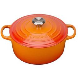 Le Creuset Volcanic Signature Cast Iron Round with lid 1.11 gal 9.449 "