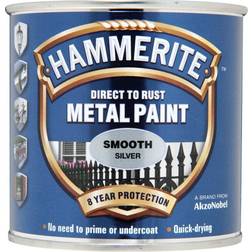 Hammerite Direct to Rust Smooth Effect Metallmaling Sølv 0.25L