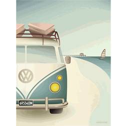 Vissevasse VW Camper Poster 50x70cm
