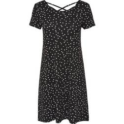 Only Loose Short Sleeved Dress - Black/Printed