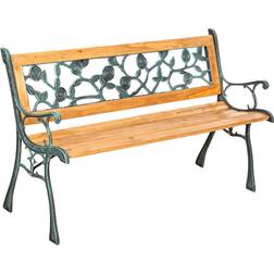 tectake Garden bench Marina made of wood and cast iron