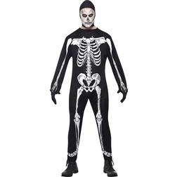 Smiffys Skeleton Jumpsuit Costume Black