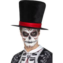 Smiffys Day of the Dead Top Hat Black