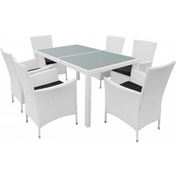 vidaXL 42501 Patio Dining Set, 1 Table incl. 6 Chairs