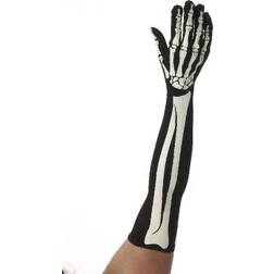 Rubies Skeleton Long Gloves Adult