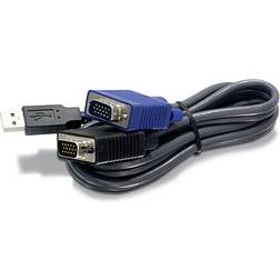 USB A - 2xVGA 1.8m
