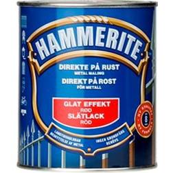 Hammerite Direct to Rust Smooth Effect Metallmaling Rød 0.75L