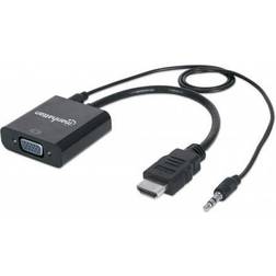 Manhattan HDMI-VGA/3.5mm/USB B Micro 1.6ft