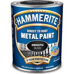 Hammerite Direct to Rust Smooth Effect Metallmaling Svart 0.25L