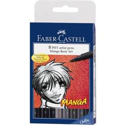 Faber-Castell Artistpen Pitt Manga 8-pack